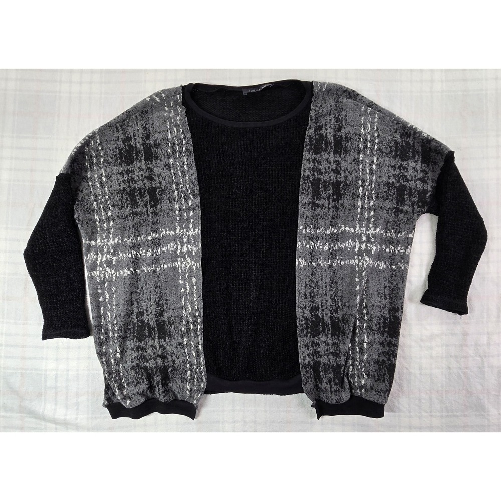 Ozai N Ku Womens Chenille Sweater Oversized Lagenlook Dolman Sleeve XL